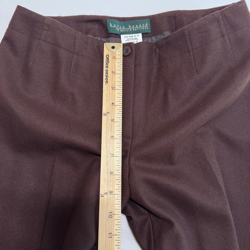 VTG NWT Harve Benard Wide Leg Chocolate Equestrian Pleated Trouser 6 Wool Tuxedo - Picture 8 of 16